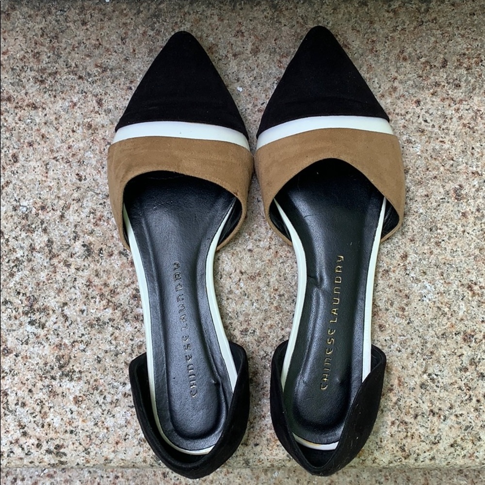 Chinese Laundry Flats Black and Beige